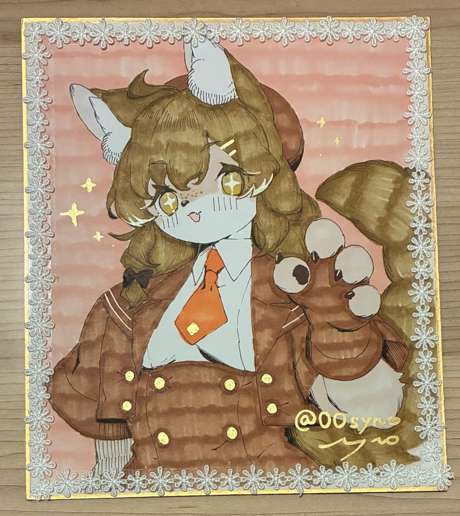 エマ フラワーレース色紙