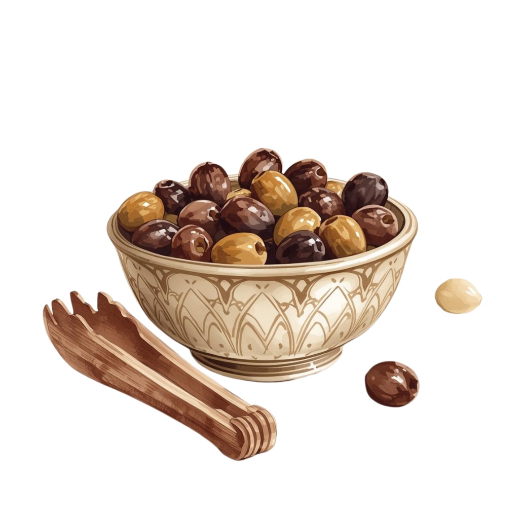 水彩のアンティークキッチン小物クリップアート(15種類・PNG)