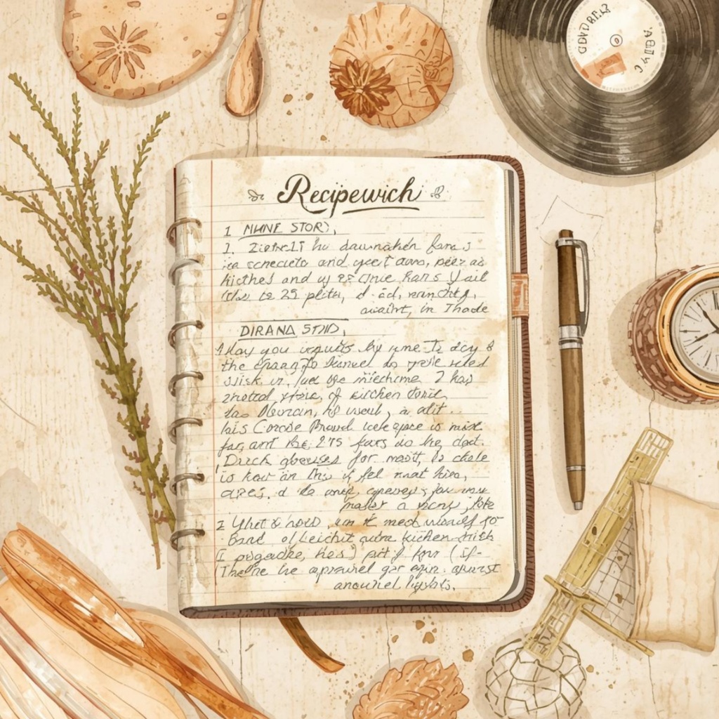 水彩のアンティークキッチン小物クリップアート(15種類・PNG)