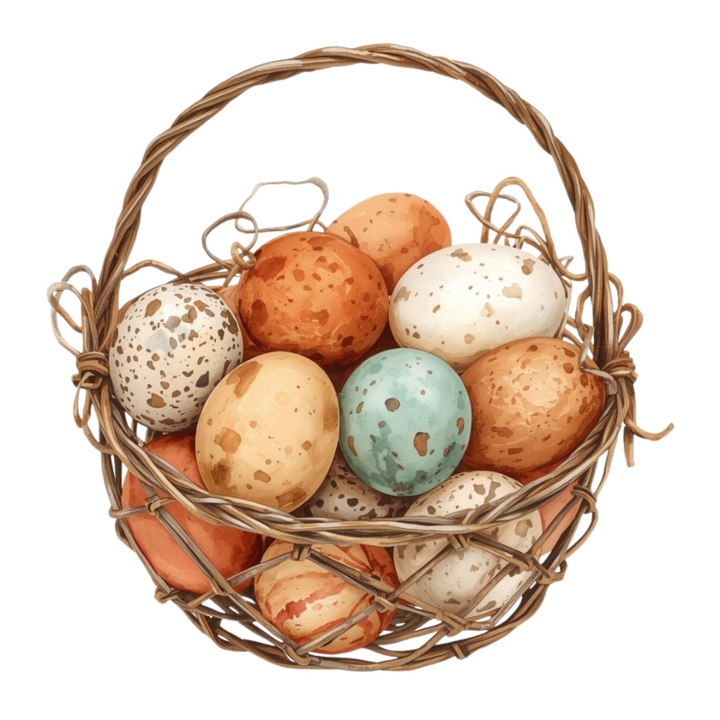 水彩のアンティークキッチン小物クリップアート(15種類・PNG)