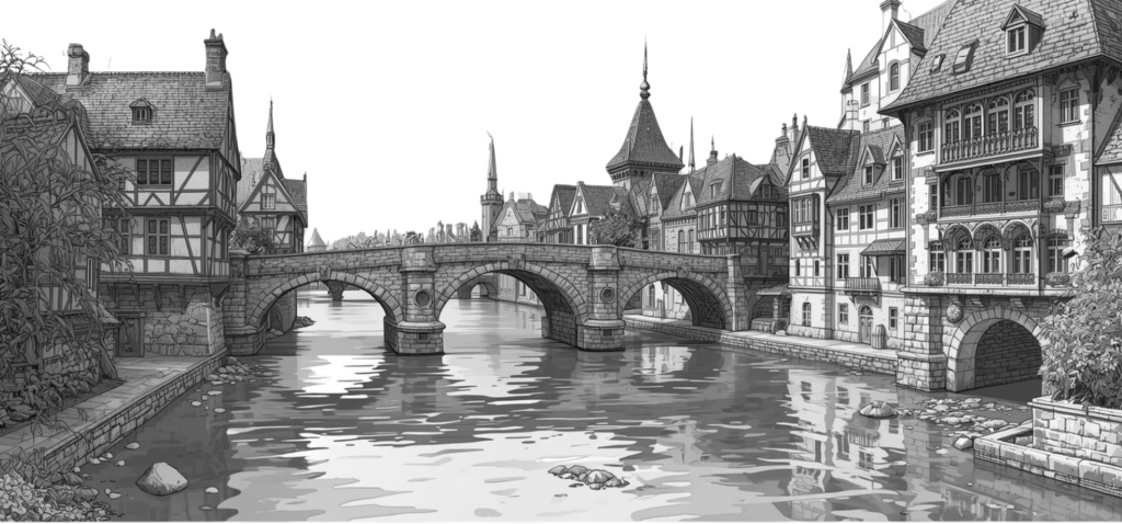 商業利用OK|貴族の領内・ファンタジー・ヨーロッパ風の街並み100セット