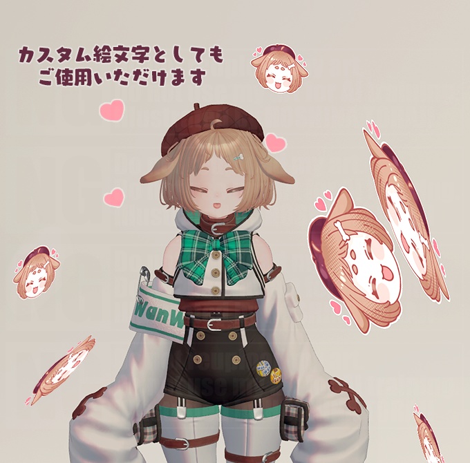 【VRChat+想定】Warabiちゃんステッカーセット