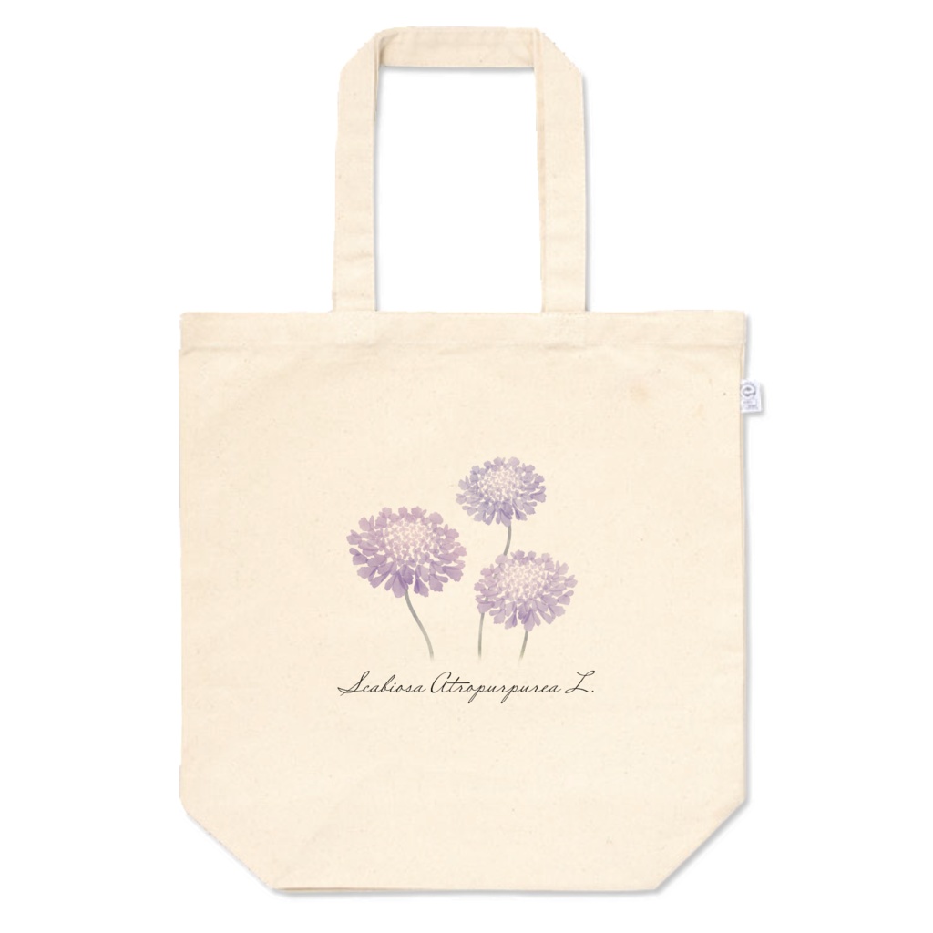 お花トートバッグM スカビオサ
