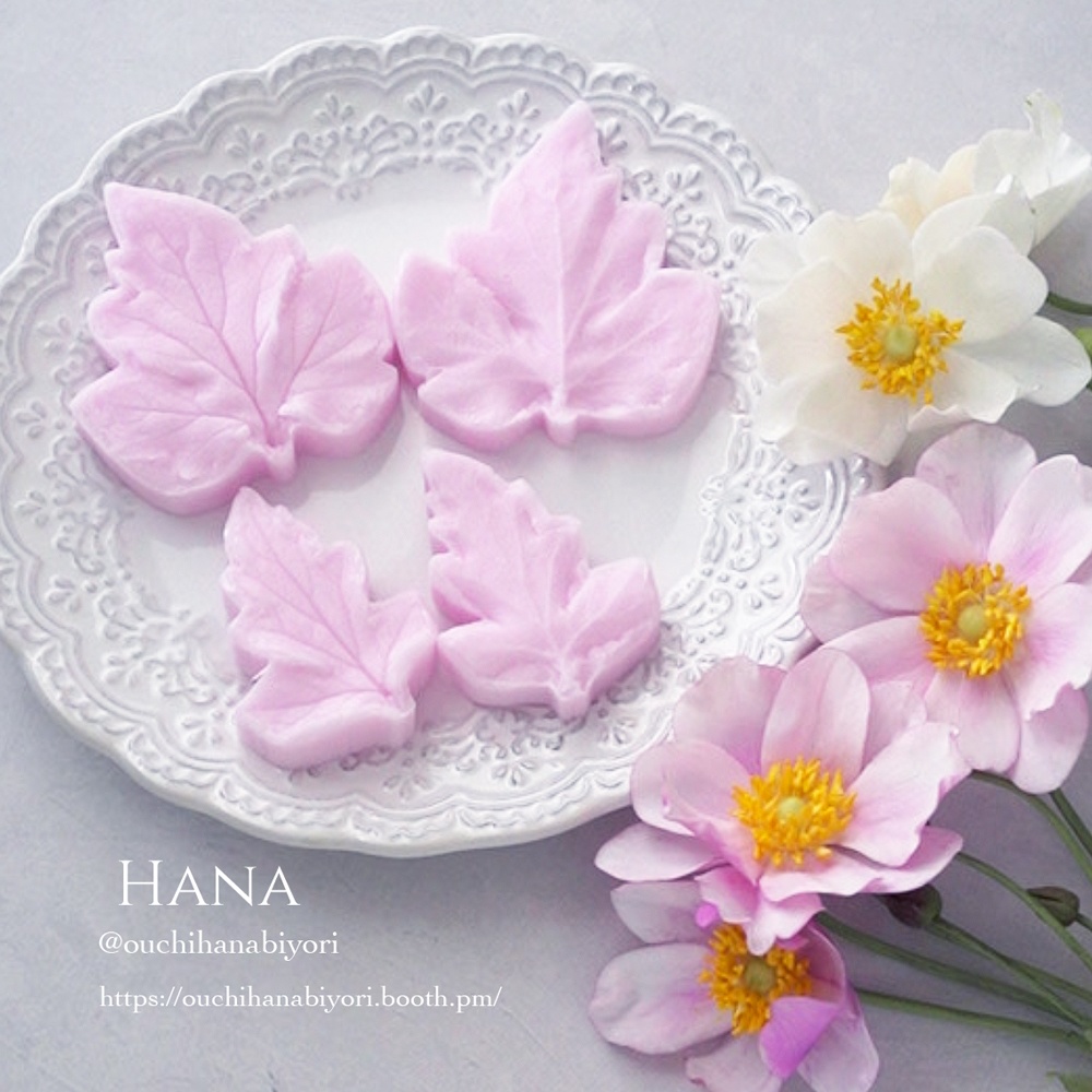 Japanese anemone leaf veiner 秋明菊の葉っぱ　モールド　ベイナー