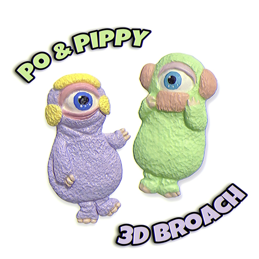 ポー＆ピピ 3Dブローチ