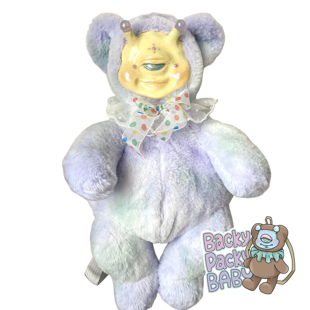 Backy Packy Baby ライトパープル×イエロー