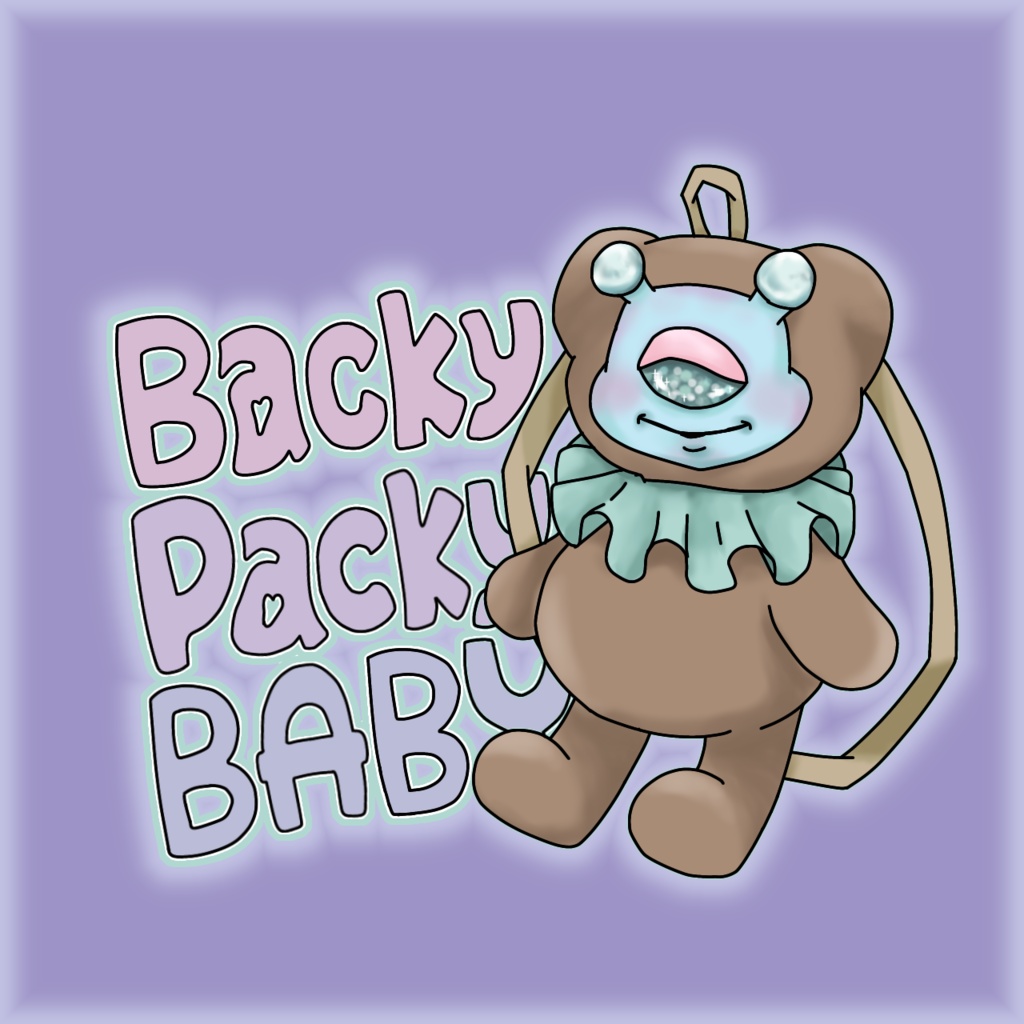 Backy Packy Baby ライトパープル×イエロー