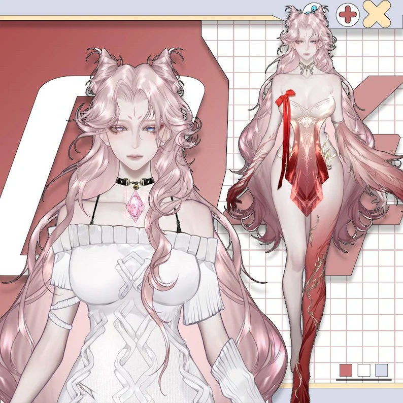 Customizable Live2D Premade Vtuber | Editable & Rigging | Customized