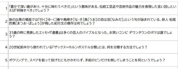 【クイズ問題集】短文の海で紫水を掬ぶ【スプシ付属】
