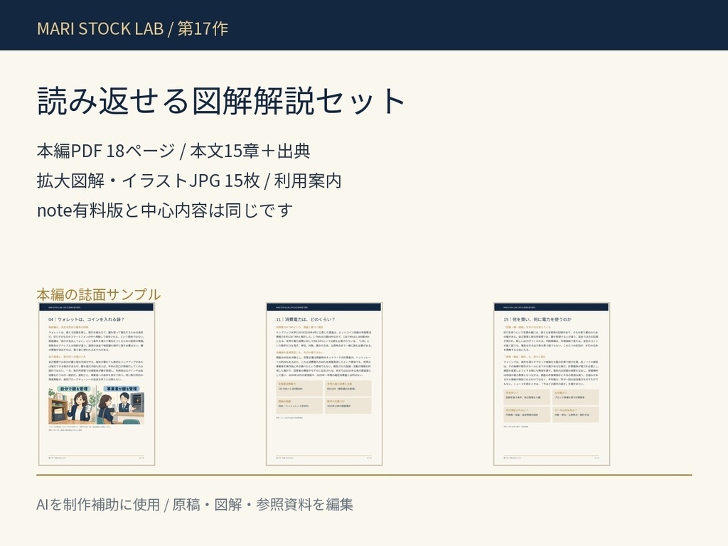 ビットコインって、何を買っているの?|BTCの正体・送金・電力【図解解説PDF】