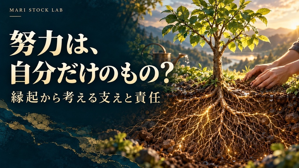 努力は、どこまで自分のもの？｜仏教の「縁起」から考える支えと責任【図解解説PDF】