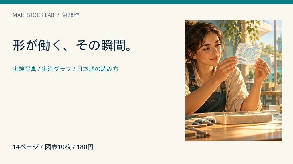 動かないのに、水の流れを操る?|テスラバルブと「形」が働く未来【図解解説PDF】