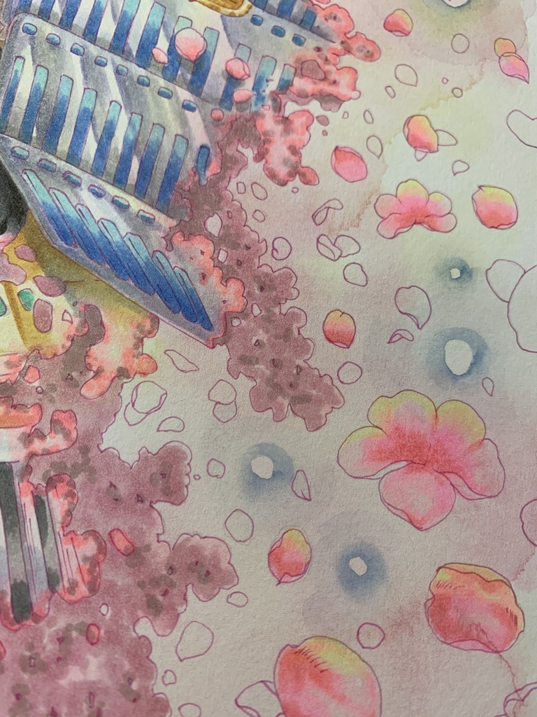 原画「散りゐく」