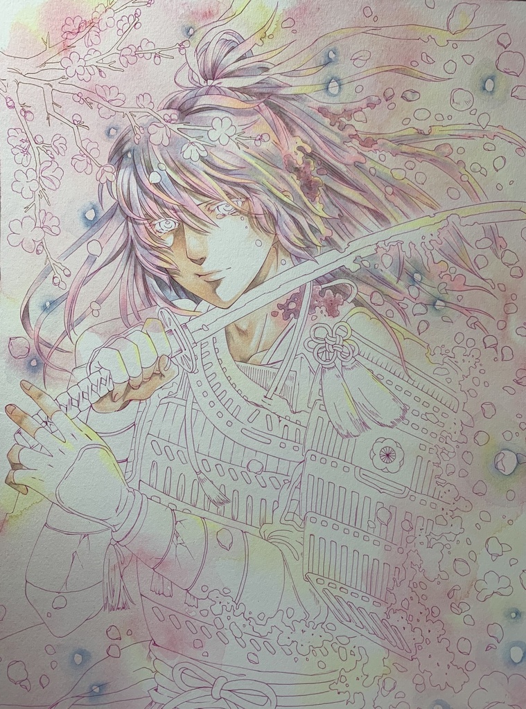 原画「散りゐく」