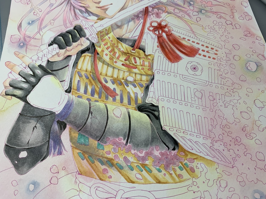 原画「散りゐく」