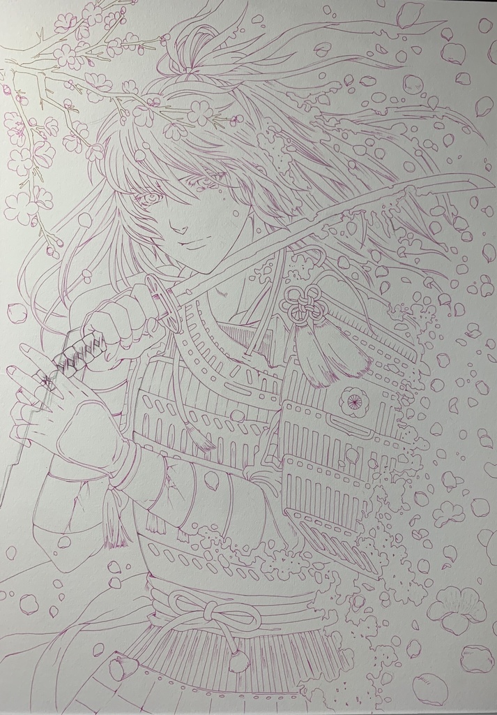 原画「散りゐく」