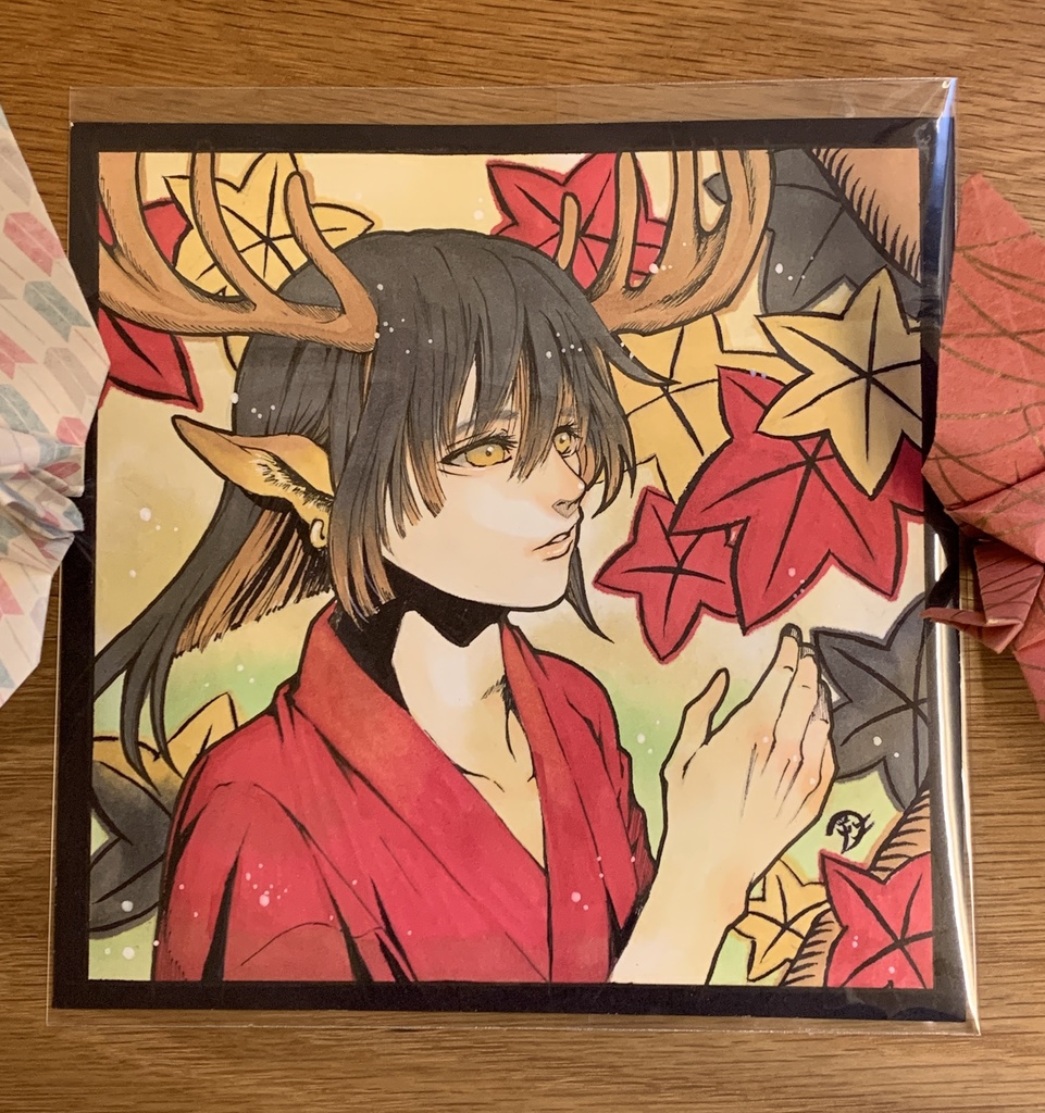 ドローイング 原画 猪鹿蝶