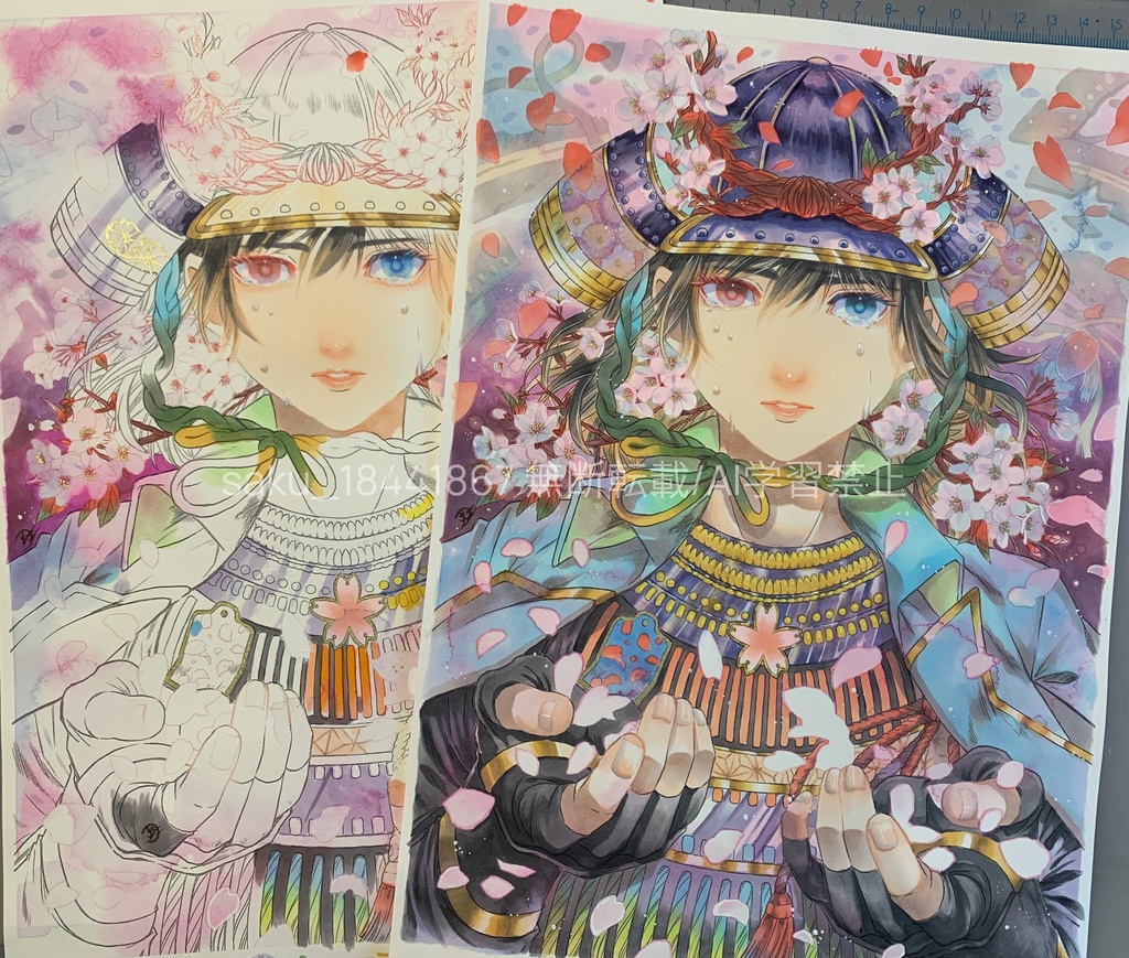 額装原画「慚桜(ざんおう)」