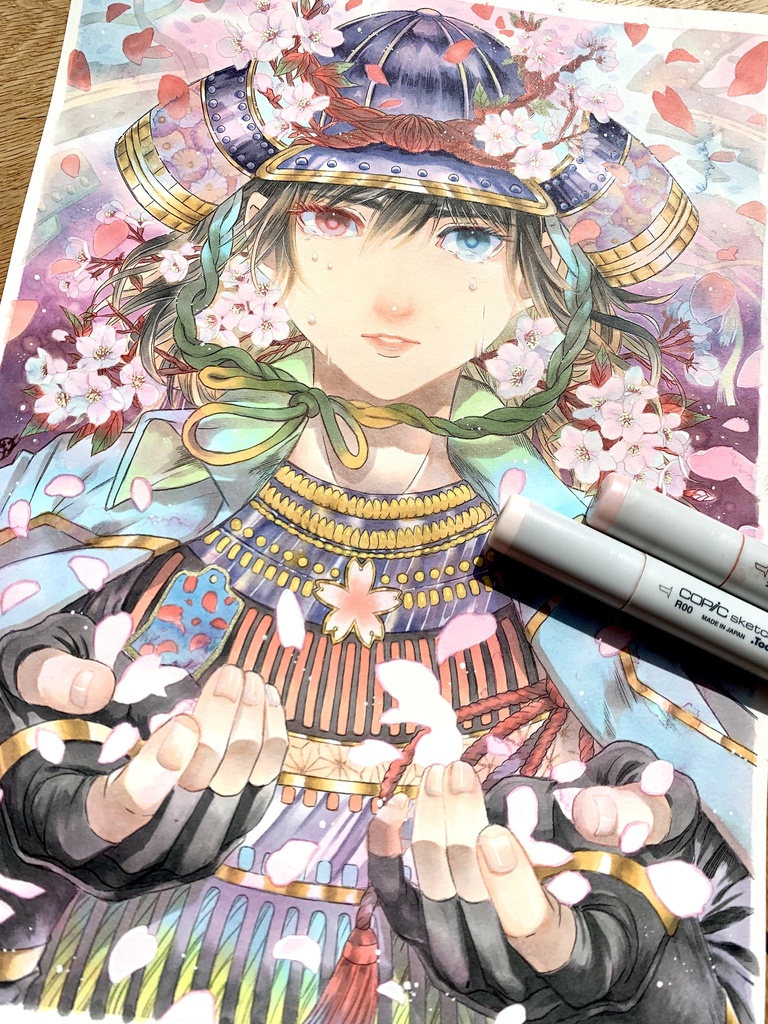 額装原画「慚桜(ざんおう)」