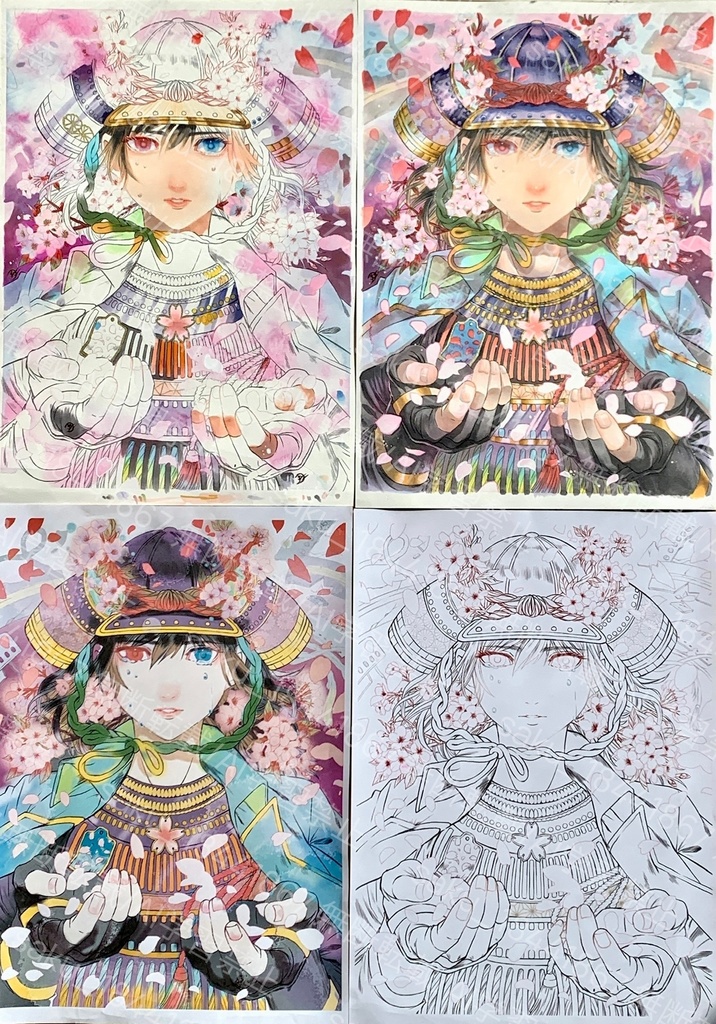 額装原画「慚桜(ざんおう)」