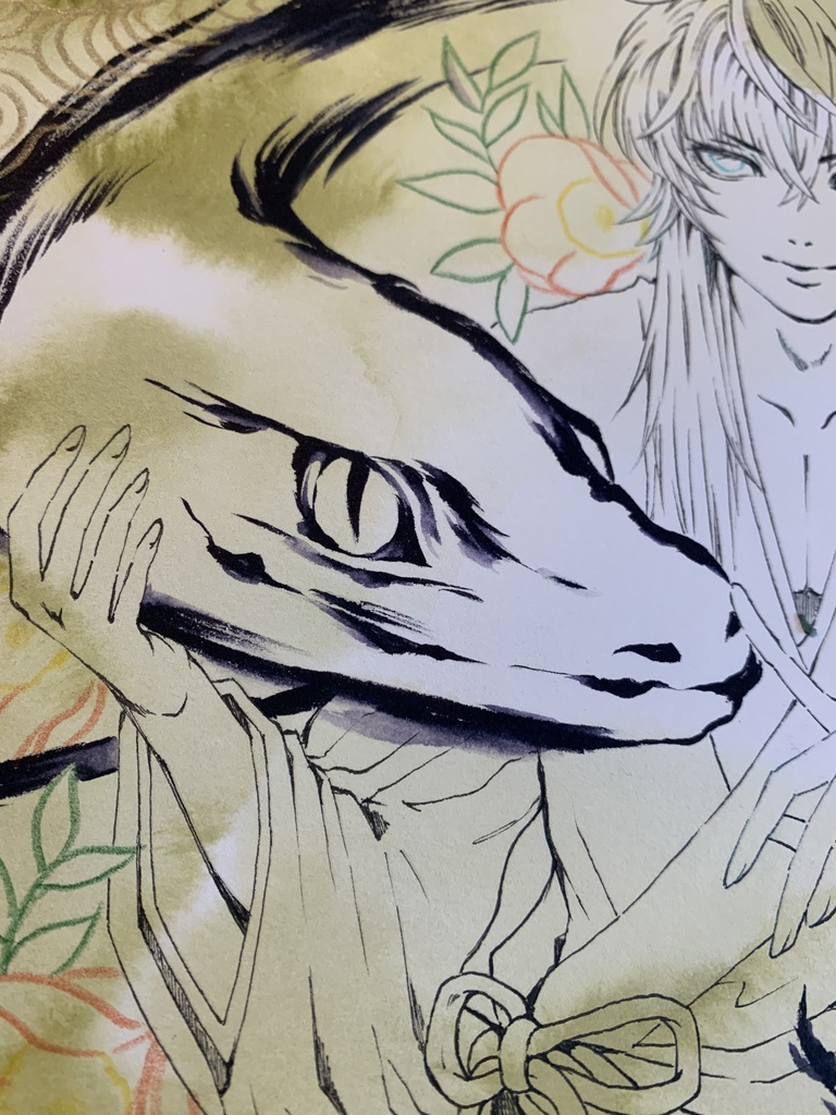 額装原画「蛇神」
