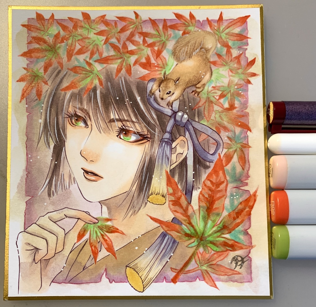 色紙S原画「椛」