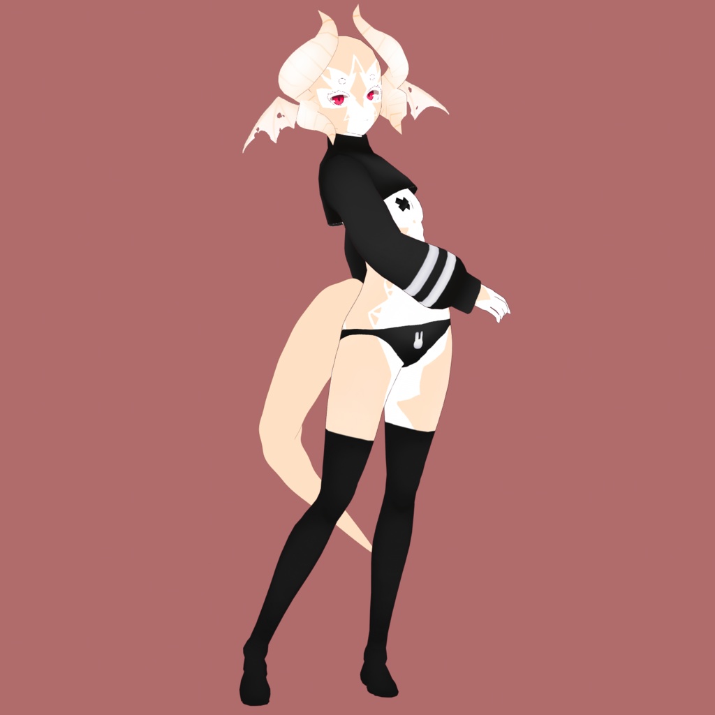[VRoid] Cropped Sweater Outfit Set