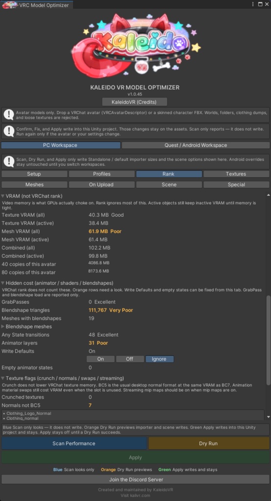 VRC Model Optimizer