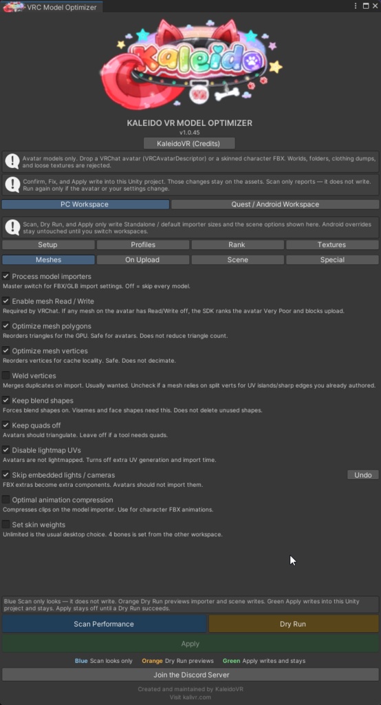VRC Model Optimizer