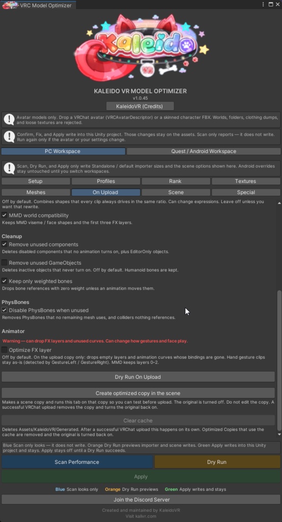 VRC Model Optimizer