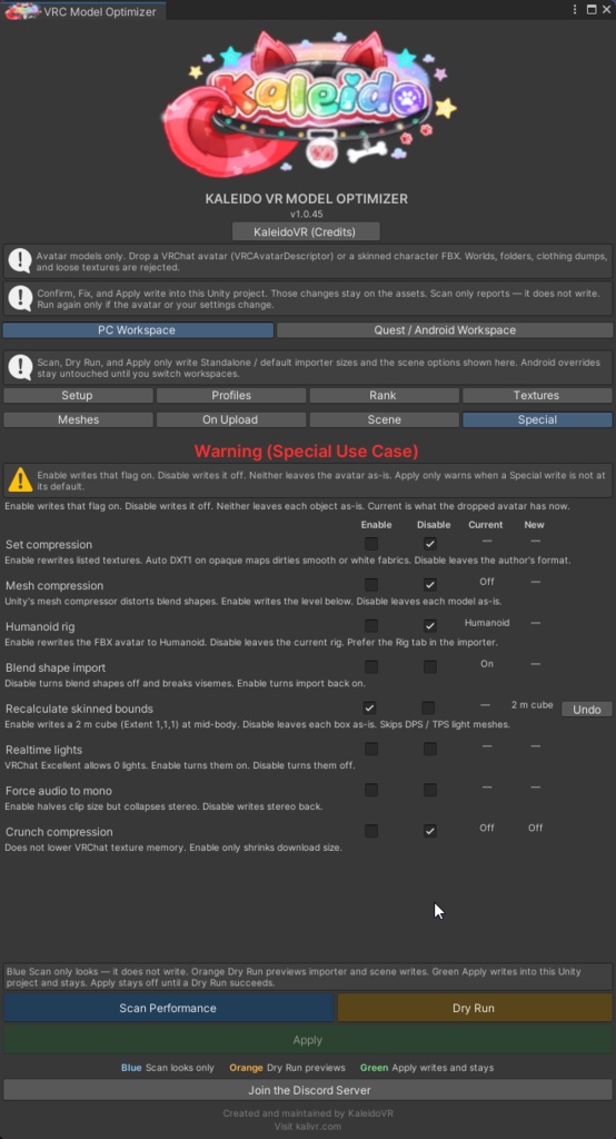 VRC Model Optimizer