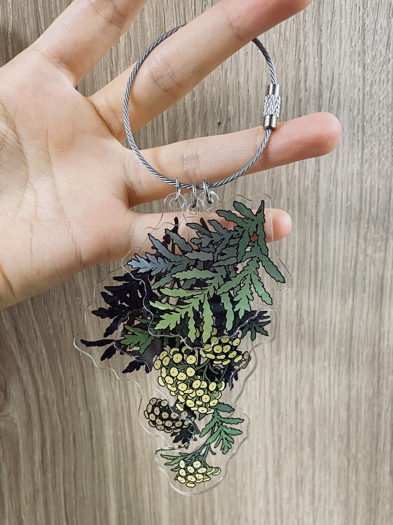 よもぎ菊の3連アクリルキーホルダー