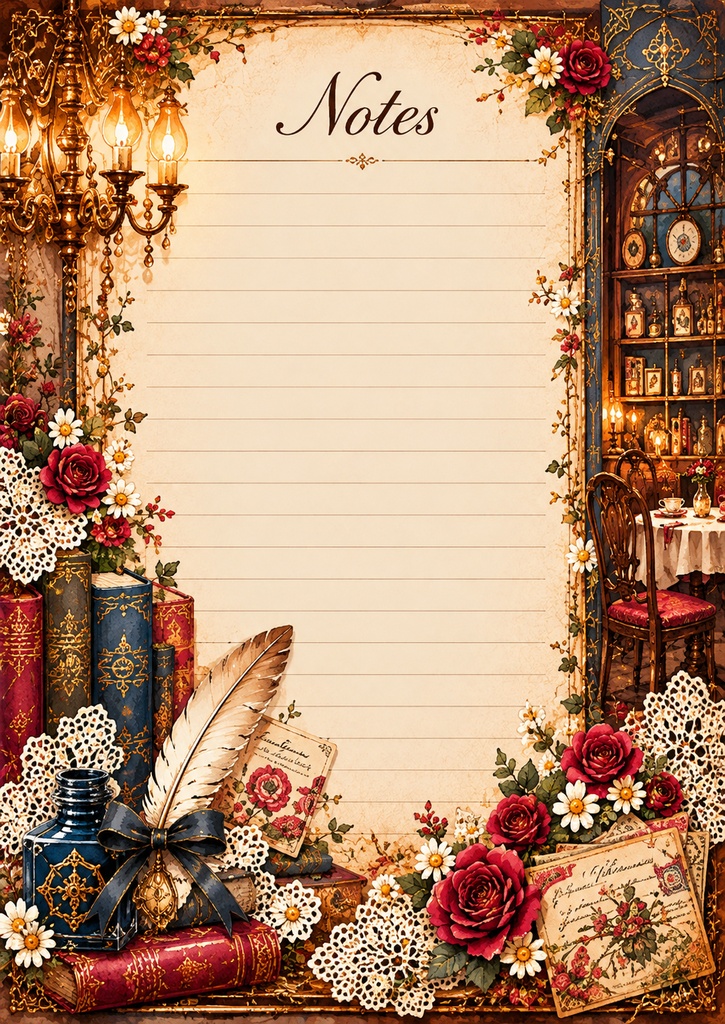 Antique Café|Vintage Digital Planner & Stickers Bundle