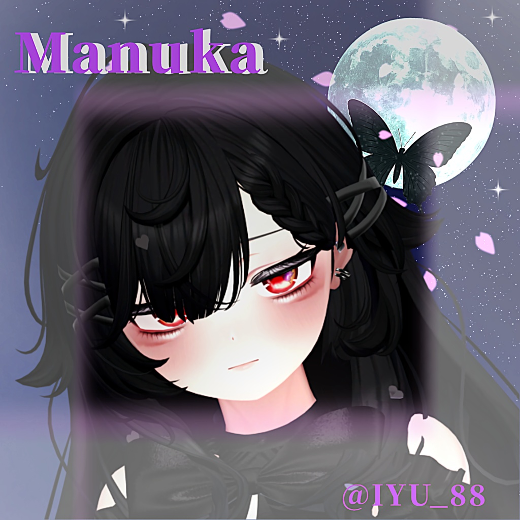 12アバター+LUMINA対応Eyetexture『月下夜蝶』