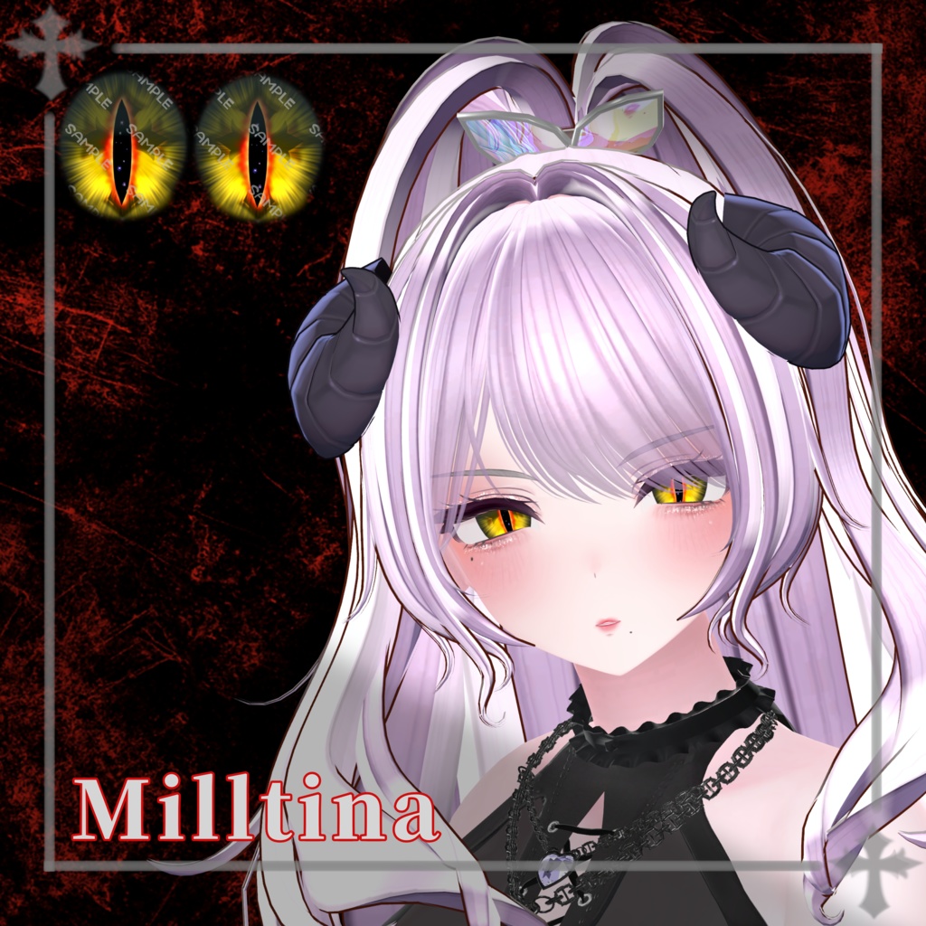 7avatar対応 罪深きアイテクスチャ『Demon✞Cross eye』