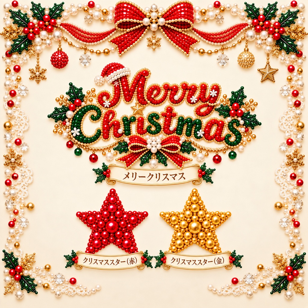 かわいいクリスマス素材30個|無料版5個あり デジタル素材 クリスマス Canva SNS素材 サンタクロース