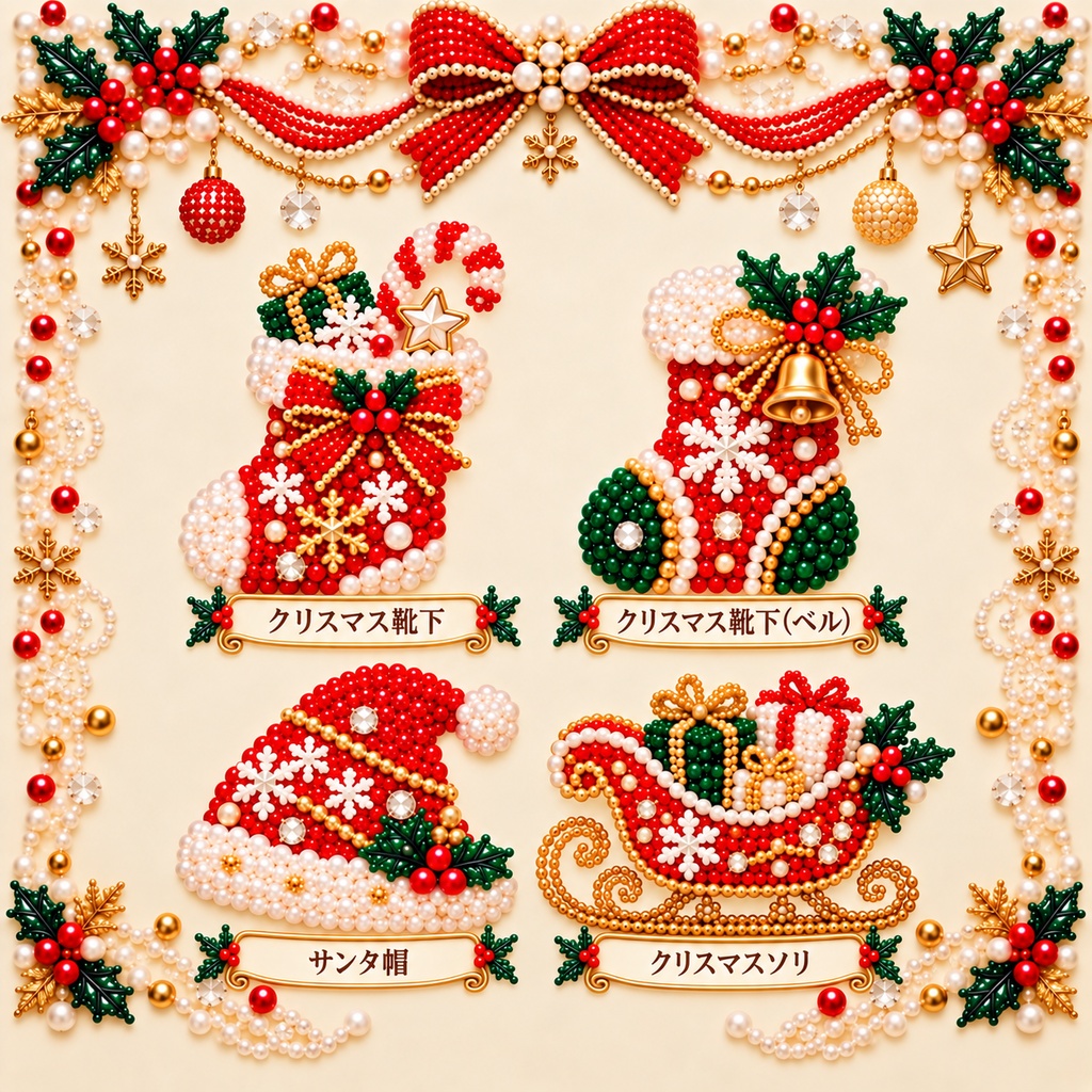 かわいいクリスマス素材30個|無料版5個あり デジタル素材 クリスマス Canva SNS素材 サンタクロース