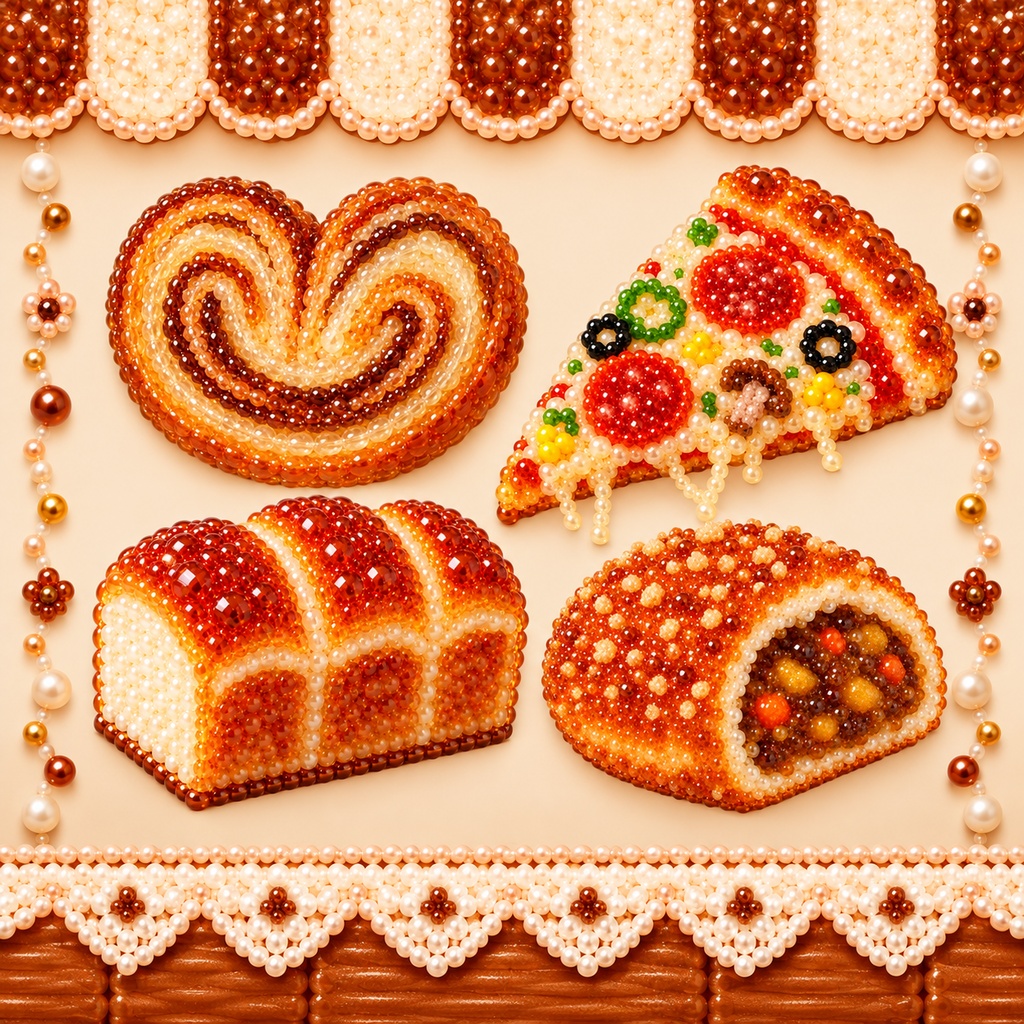 かわいいパン素材30個セット【無料版5個あり】 パン パン屋さん デジタル素材 Canva対応 SNS素材 イラスト