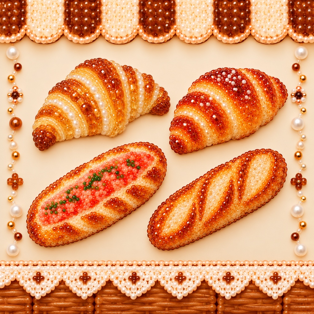 かわいいパン素材30個セット【無料版5個あり】 パン パン屋さん デジタル素材 Canva対応 SNS素材 イラスト
