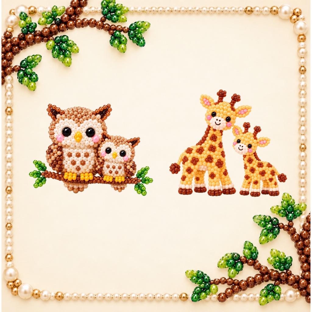 かわいい動物の親子素材10個セット|無料版3個あり 動物 動物園 イベント Canva デジタル素材 デザイン イラスト 親子 SNS素材 幼稚園デザイン