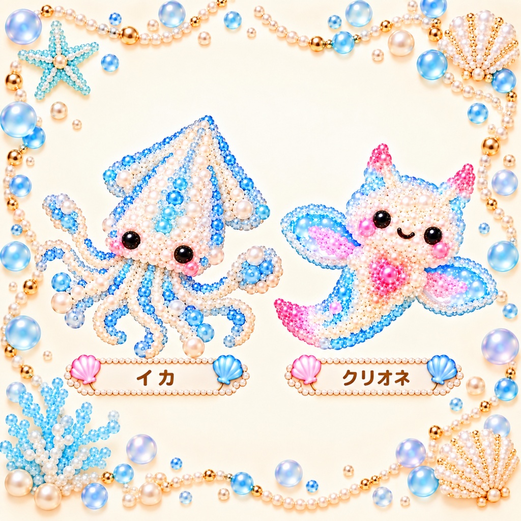 かわいい水の生き物素材30個セット【無料版5個あり】 水族館 海の生き物 川の生き物 魚 デジタル素材 自由研究 SNS素材 デザイン イラスト Canva