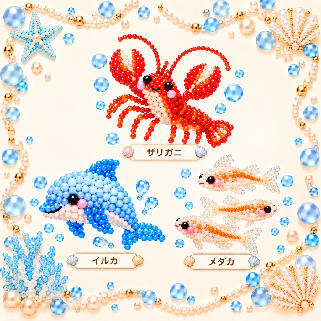 かわいい水の生き物素材30個セット【無料版5個あり】 水族館 海の生き物 川の生き物 魚 デジタル素材 自由研究 SNS素材 デザイン イラスト Canva