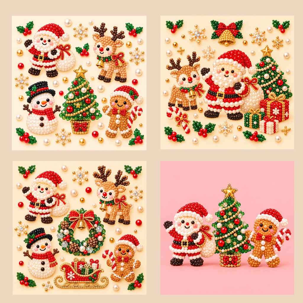 かわいいクリスマスデジタルぺーパー8枚セット