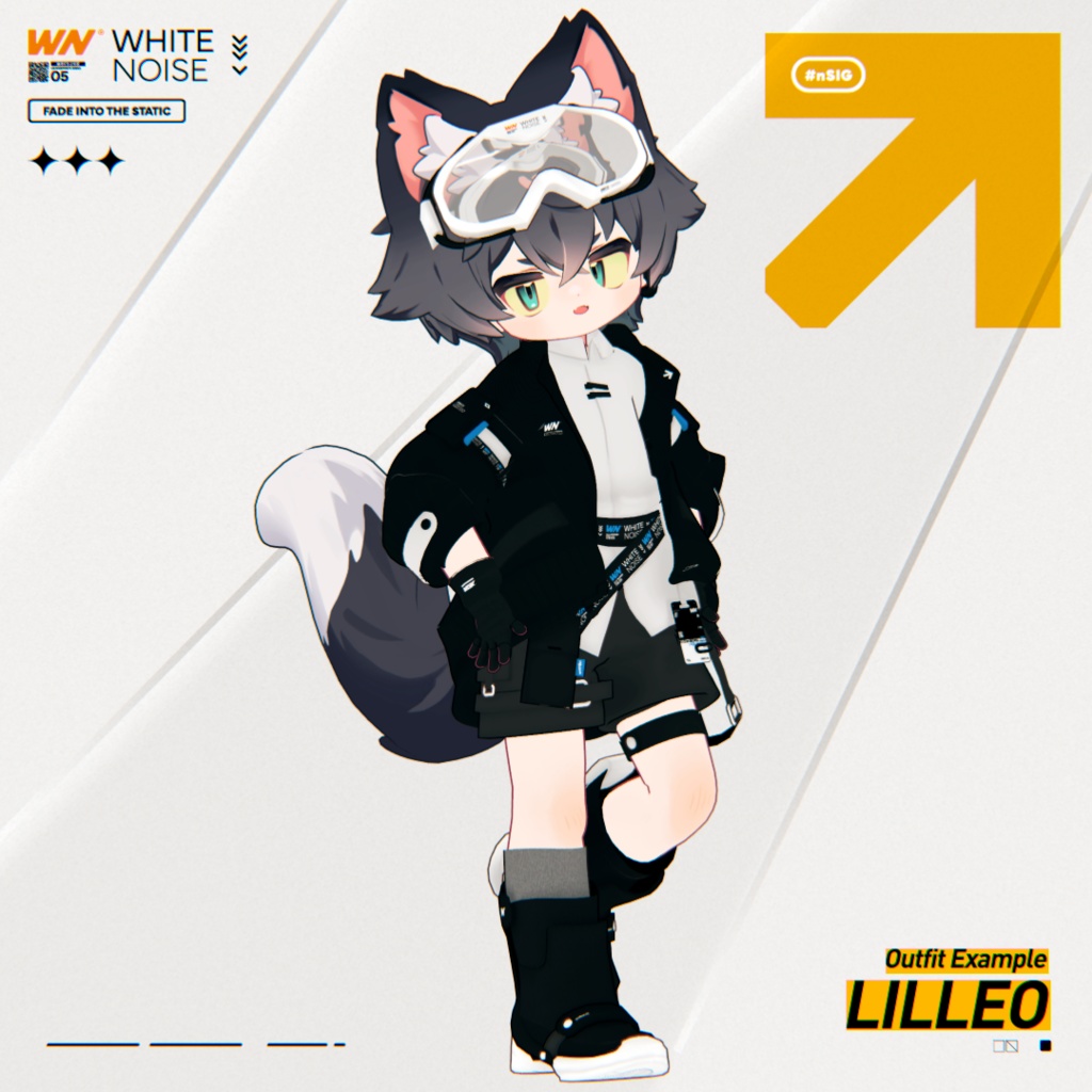 【まめふれんず対応衣装】White Noise -ホワイトノイズ-