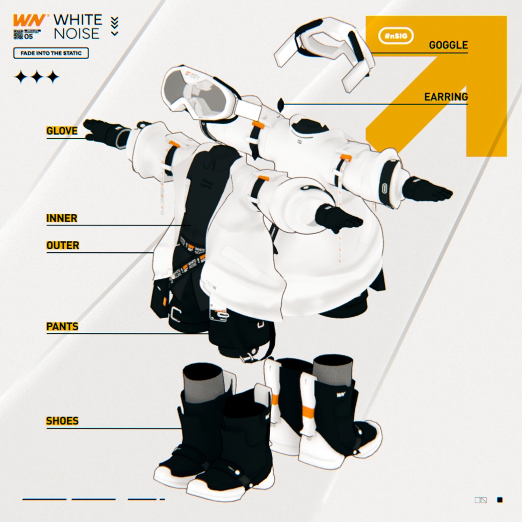 【まめふれんず対応衣装】White Noise -ホワイトノイズ-