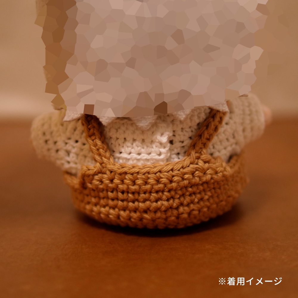 【ぬい服】かぎ針編みサロペット〈 Biscuit 〉