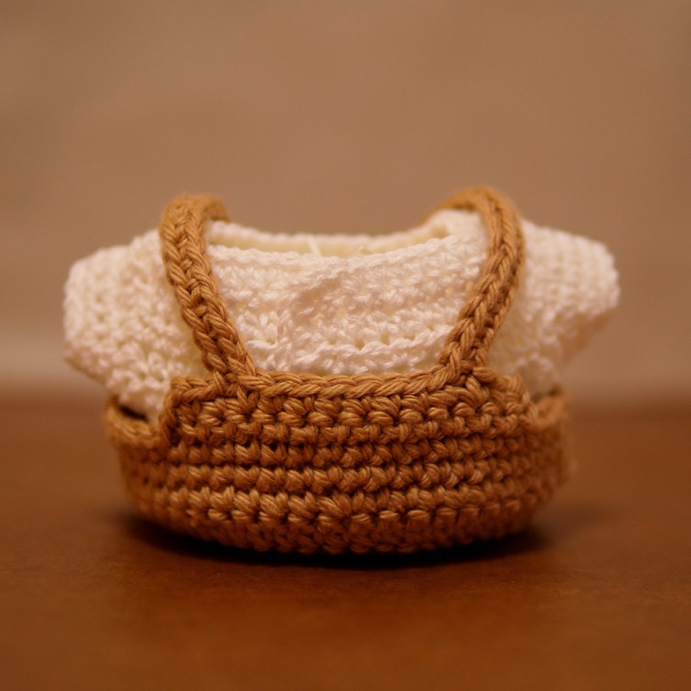 【ぬい服】かぎ針編みサロペット〈 Biscuit 〉