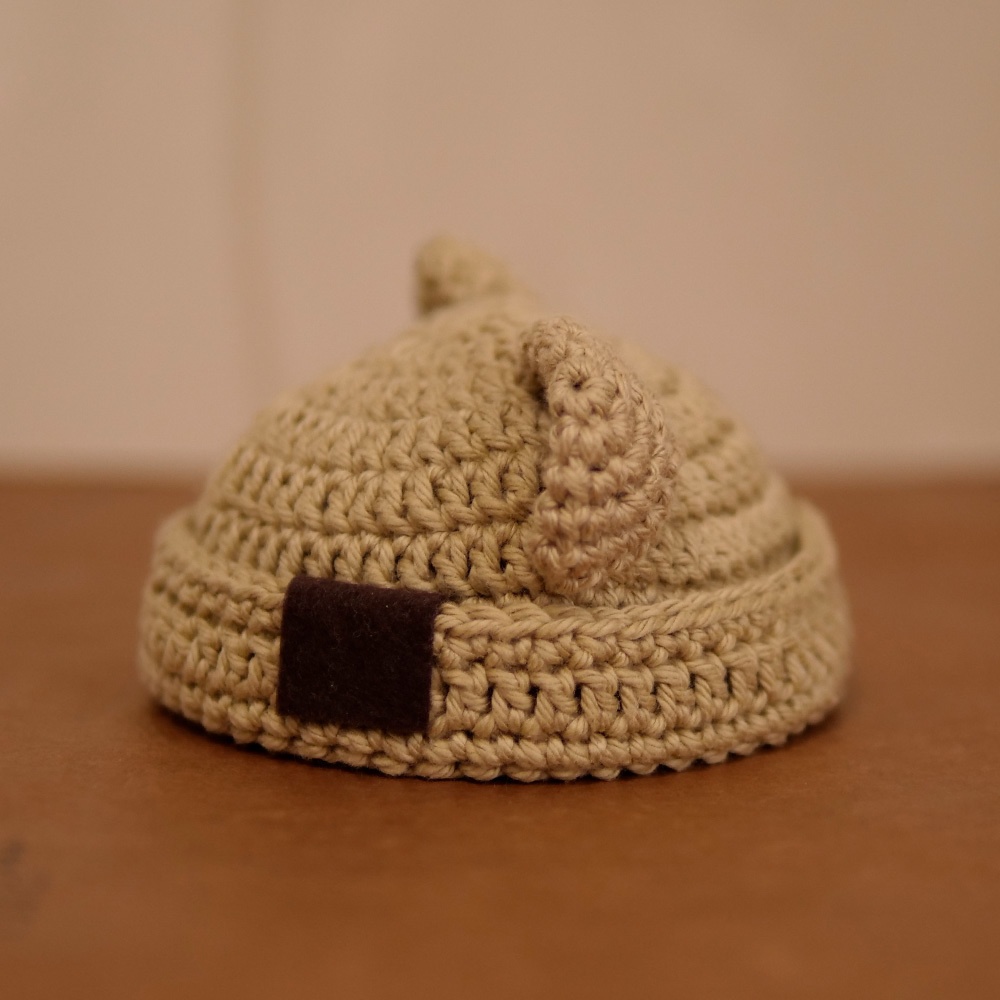 【ぬい服】くま耳帽子〈 Sand 〉