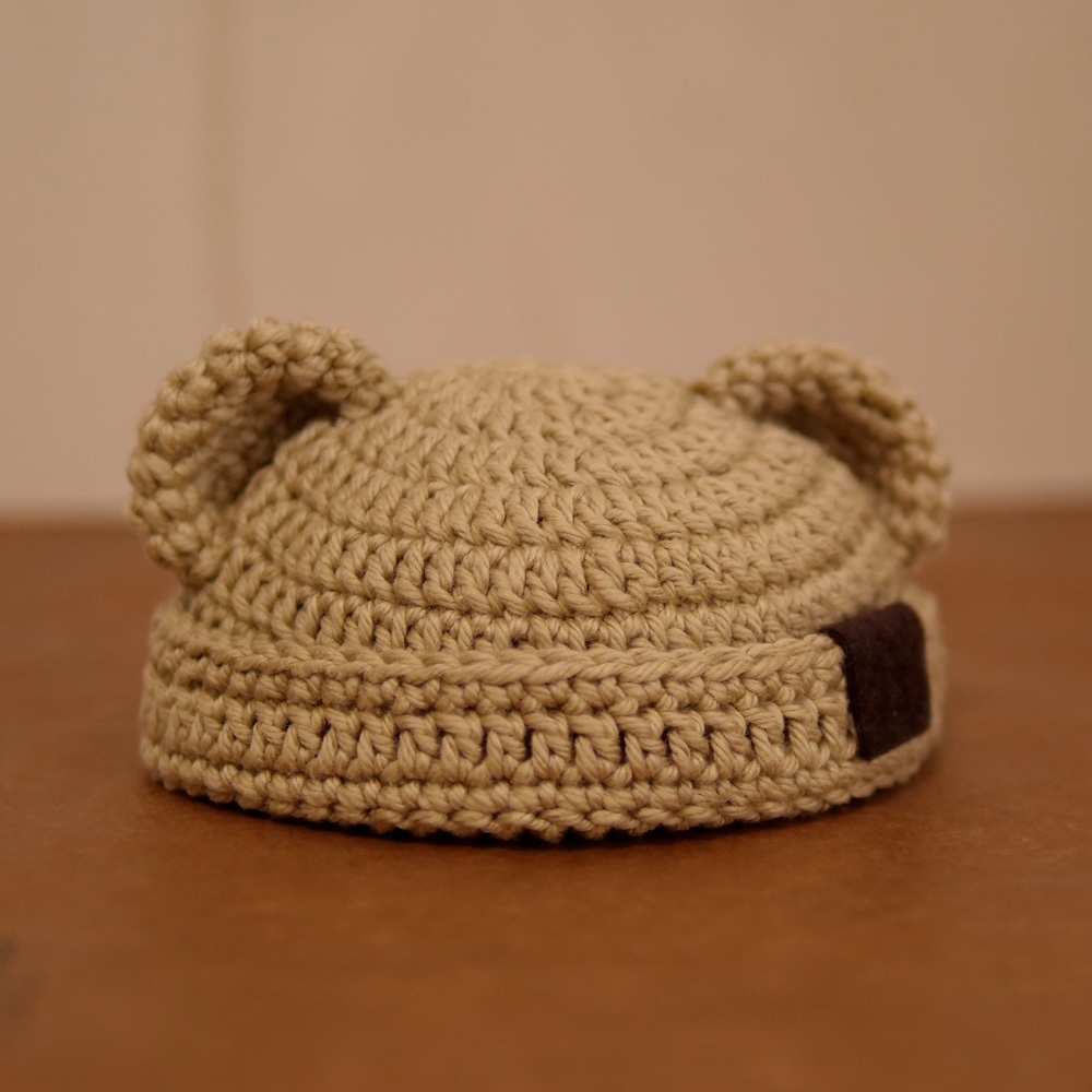 【ぬい服】くま耳帽子〈 Sand 〉