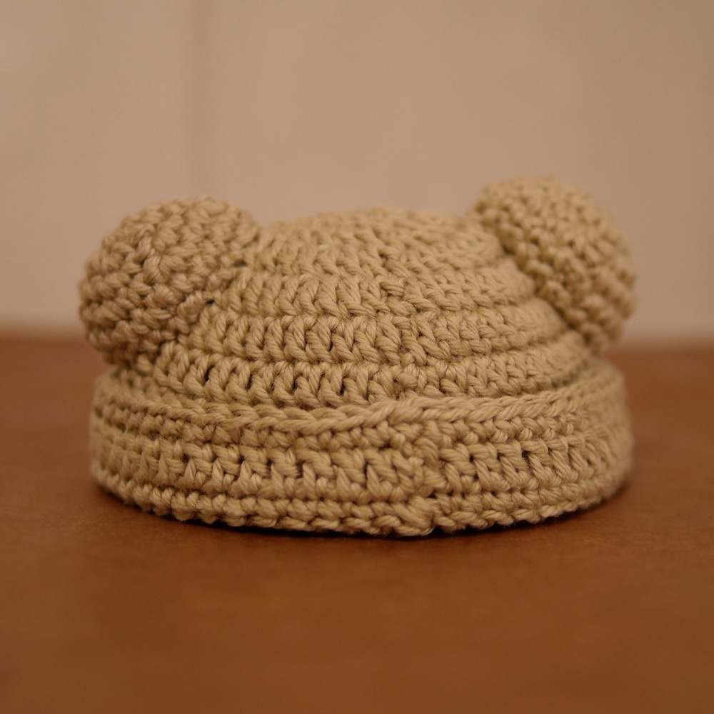 【ぬい服】くま耳帽子〈 Sand 〉